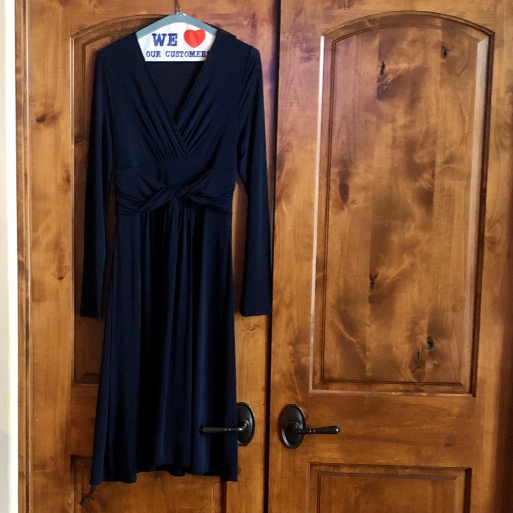 BCBGMAXAZARIA NAVY DRESS SIZE S